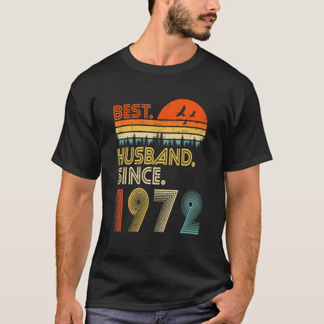 Camiseta Mens 50th Wedding Anniversary  Best Husband Since  (Anverso)