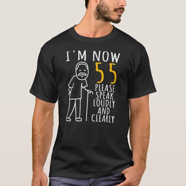 Camiseta Mens 55th Birthday For Him I'm Now 55 Years Old (Anverso)