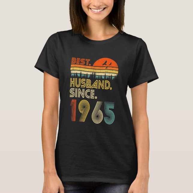 Camiseta Mens 57th Wedding Anniversary  Best Husband Since  (Anverso)