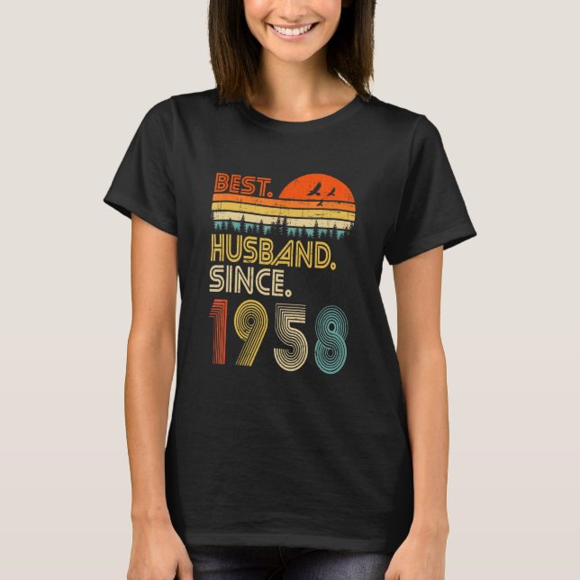 Camiseta Mens 64th Wedding Anniversary  Best Husband Since  (Anverso)