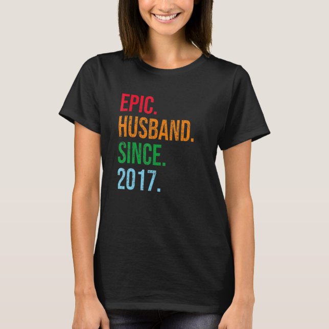 Camiseta Mens 6th Wedding Anniversary Ideas Epic Husband Si (Anverso)