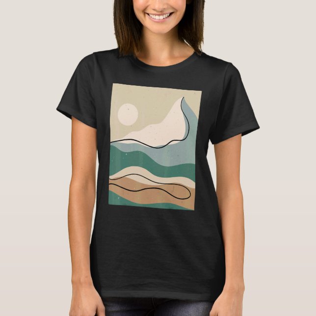Camiseta Mens Abstract Mountains Landscape Nature Sky Minim (Anverso)