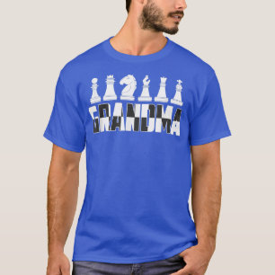 Camiseta Mens Abuela Jugador de juegos de tablero de ajedre