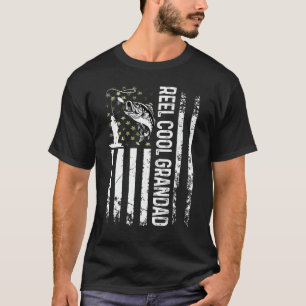 Camiseta Mens Abuelo Genial Reel Para Papá Pescador Cumplea