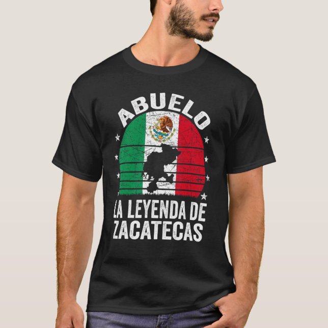 Camiseta Mens Abuelo La Leyenda De Zacatecas (Anverso)