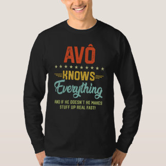 Camiseta Mens Abuelo Lo Sabe Todo Chiste de Abuelo Portugué