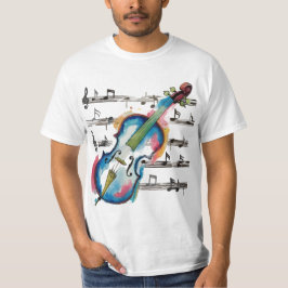 Camiseta Men's affordable watercolor violin