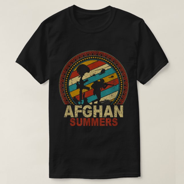 Camiseta Mens Afghan Summers Veteran Vintage Afghanistan Ve (Diseño del anverso)