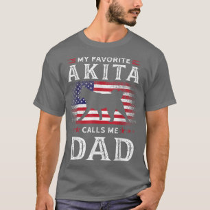 Camiseta Mens Akita mascota dueño del perro amante papá nos
