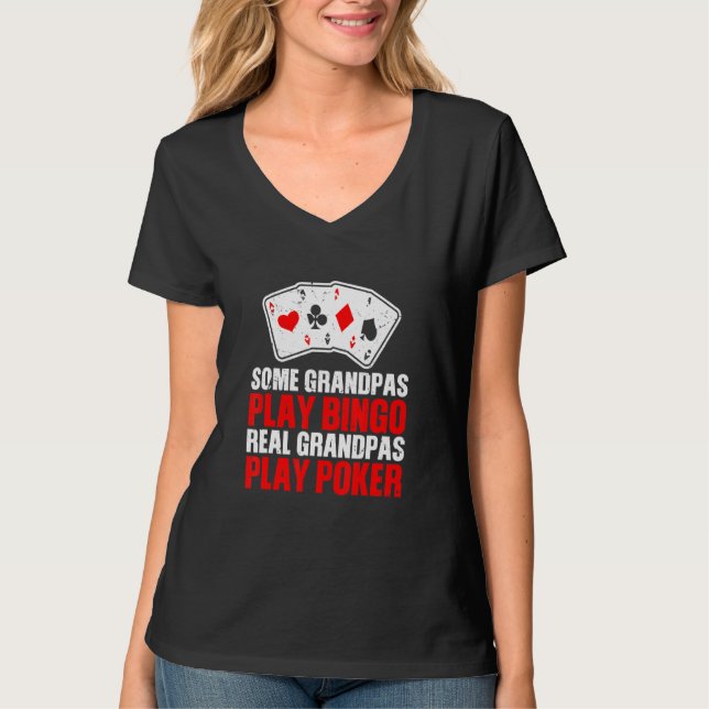 Camiseta Mens Algunos Abuelos Juegan Bingo Real Grandpas Pl (Anverso)