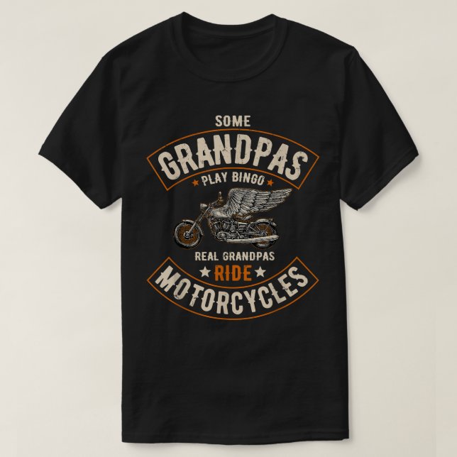 Camiseta Mens Algunos Abuelos Juegan Bingo Real Grandpas Ri (Diseño del anverso)