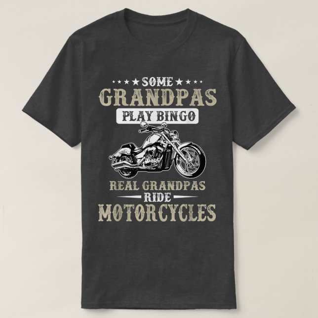 Camiseta Mens Algunos Abuelos Juegan Bingo Real Ried Motorc (Diseño del anverso)