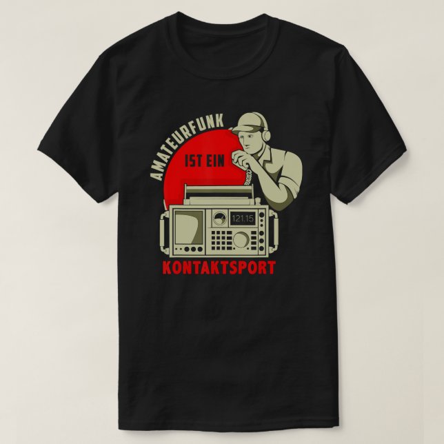 Camiseta Mens Amateur Radio Contact Sport CB Radio Gift Ama (Diseño del anverso)