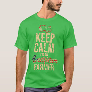 Camiseta Mens American Farmer Farming Farm USA America Flag