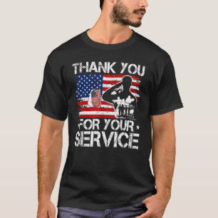 Camiseta Mens American Gracias por su veterano servicio D