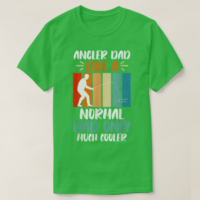 Camiseta Mens Angler papá como padre normal sólo padre frío (Diseño del anverso)