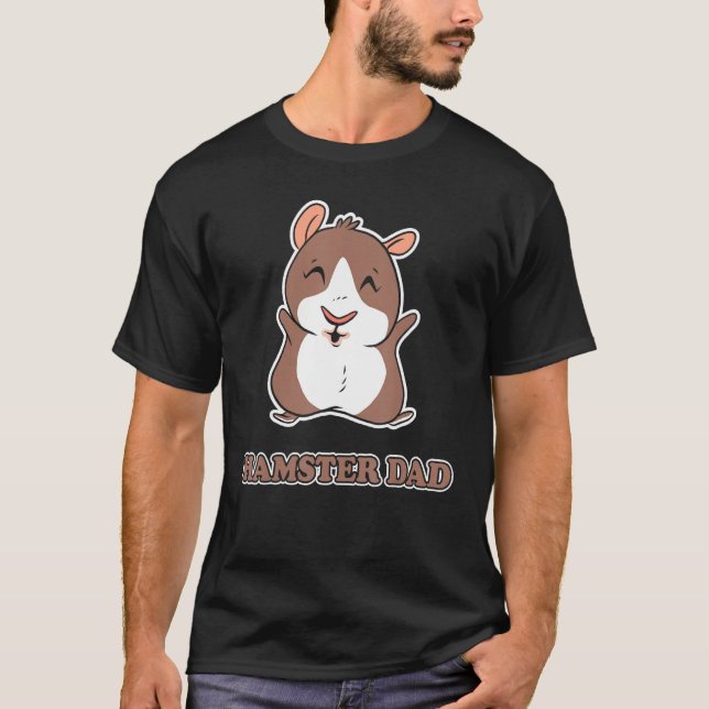Camiseta Mens Animal Pet Dad Hamster Father Hamster (Anverso)