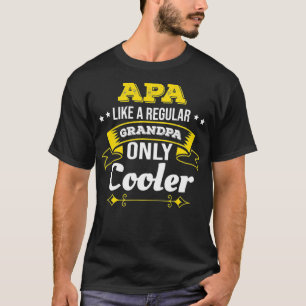 Camiseta Mens Apa Like Grandpa Only Cooler Grandpa Apa