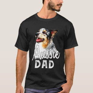 Camiseta Mens Australian Shepherd Vintage Aussie Dad