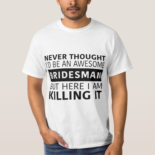 Camiseta Mens Awesome Bridesman  (Anverso)