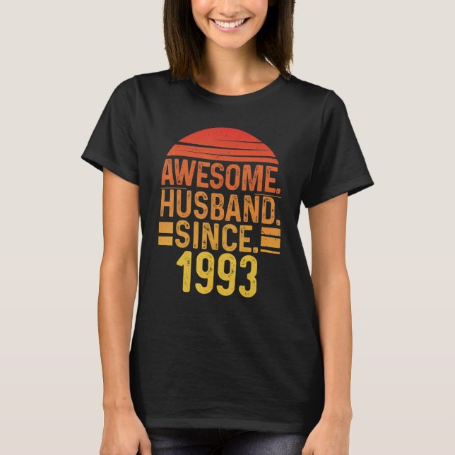 Camiseta Mens Awesome Husband since 1993 Wedding Anniversar (Anverso)