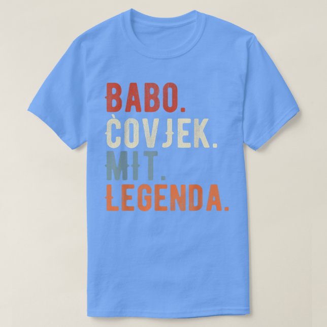 Camiseta Mens Babo Bosnia Padre Bosnio Papá Bosna (Diseño del anverso)