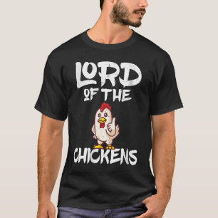 Camiseta Mens Backprint Lord de la gallina de las gallinas