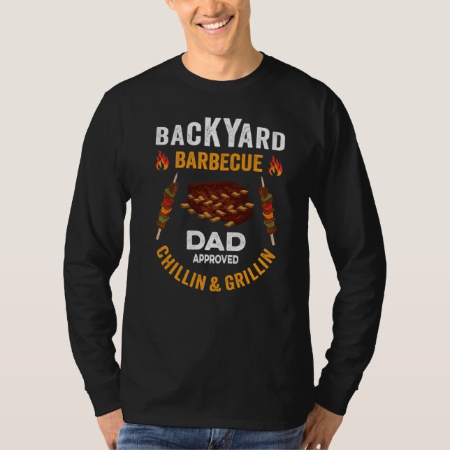 Camiseta Mens Backyard Barbecue Grillin Y Chillin (Anverso)