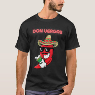 Camiseta Mens Badass Red Hot Chili Pepper Don Vergas T Shir