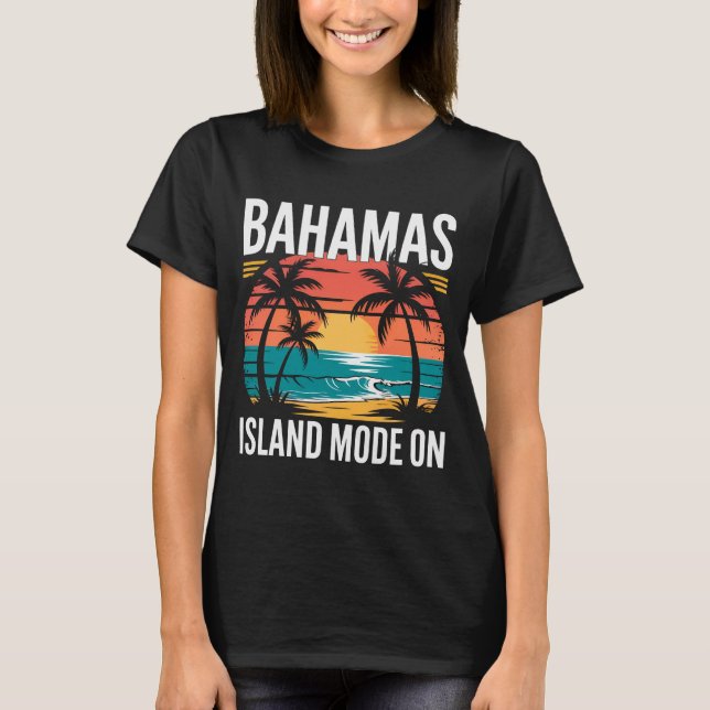 Camiseta MENS BAHAMAS TSHIRT Island Mode On Summer Beach (Anverso)