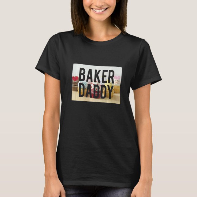 Camiseta Mens Baker Daddy Dough Baker Bread Baking Funny Sa (Anverso)
