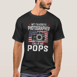Camiseta Mens Bandera Americana Llama Mi Fotógrafo Favorito