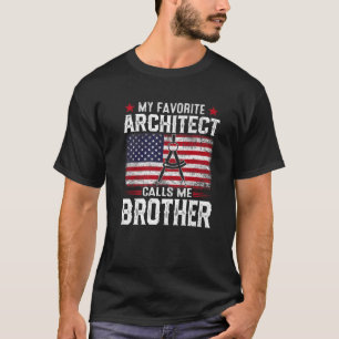 Camiseta Mens Bandera Americana Mi Arquitecto Favorito Me L