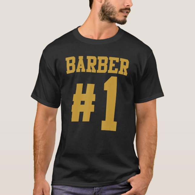 Camiseta Mens Barber 1 Barbershop Hair Scissor Fade (Anverso)