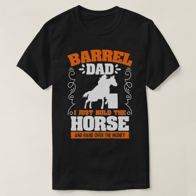 Camiseta Mens Barrel Dad Carreras de barril Rodeo Racer de  (Diseño del anverso)