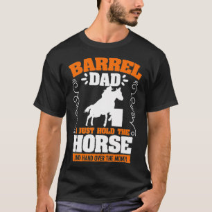 Camiseta Mens Barrel Dad Carreras de barril Rodeo Racer de 