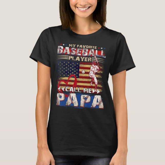 Camiseta Mens Baseball Dad My Favorite Baseball Player Call (Anverso)