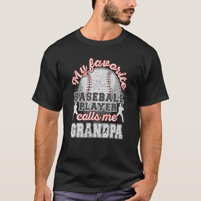 Camiseta Mens Baseball Grandpa Favorite Baseball Player Cal (Anverso)