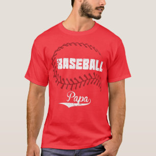 Camiseta Mens Baseball Papa Father's Day  Baseball Player 