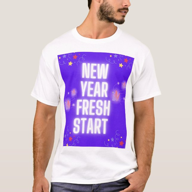 Camiseta Men's Basic new year T-Shirt design  (Anverso)