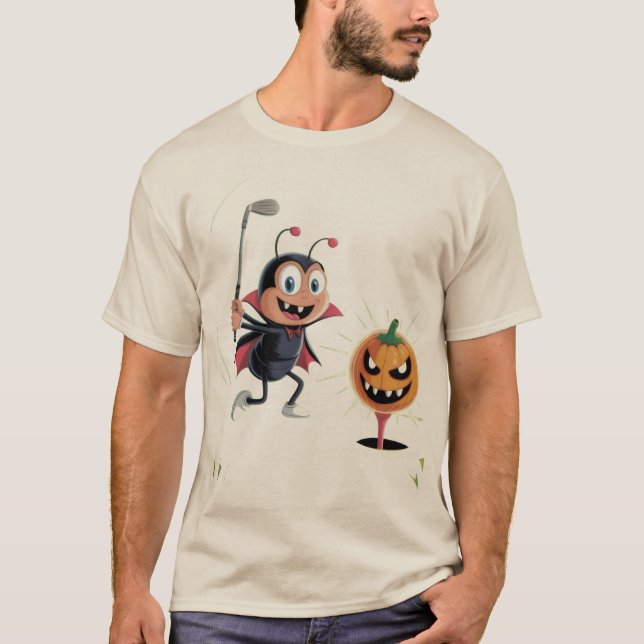 Camiseta Men's Basic T-Shirt -Halloween Ants Party Flag  (Anverso)