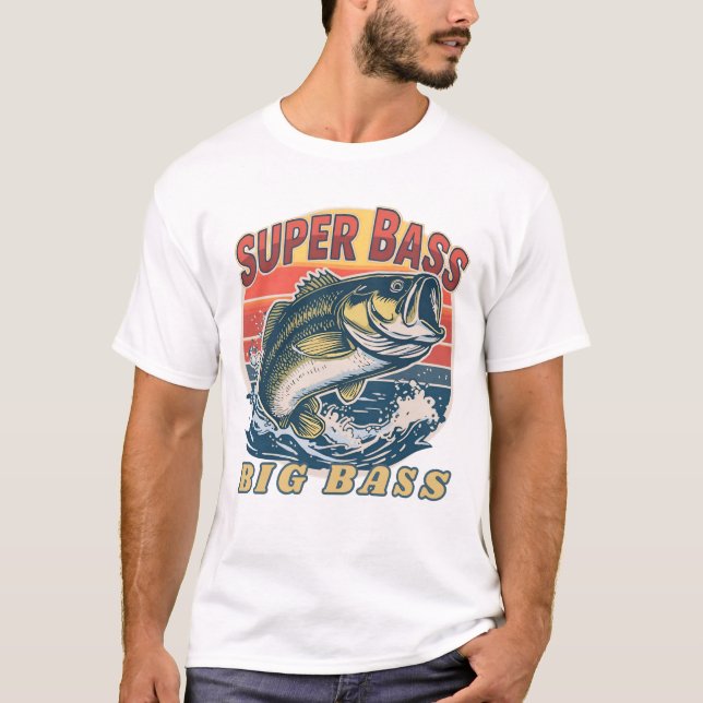 Camiseta Men's Basic T-Shirt Super Bass Big Bass (Anverso)