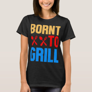 Camiseta Mens BBQ barbacoa parrillada barbacoa por la noche