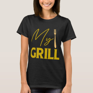 Camiseta Mens BBQ barbacoa parrillada barbacoa por la noche