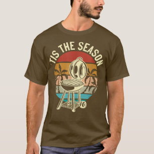 Camiseta Mens BBQ Esta temporada Retro Fiesta Smoker grill 