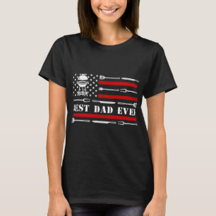 Camiseta Mens BBQ Grill El Mejor Padre De La Historia