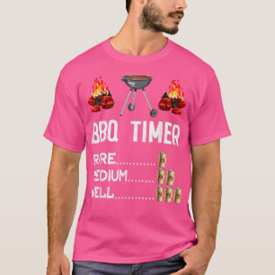Camiseta Mens BBQ Timer Barbecue Tee Beer Grill 