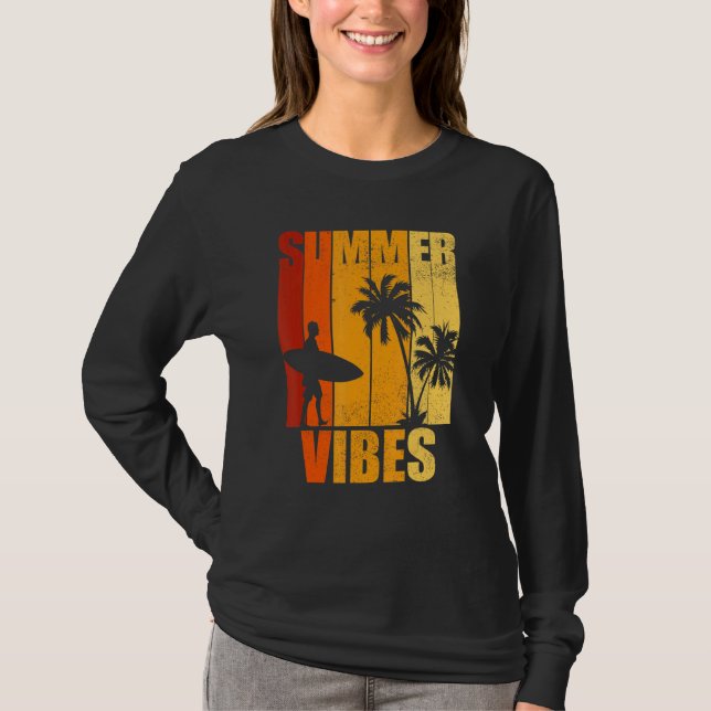 Camiseta Mens Beach Florida Vibes Retro Tropical Sur (Anverso)