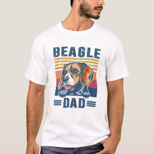 Camiseta Mens Beagle Dad Dad Padre Retro Beagle Gifts Dog D