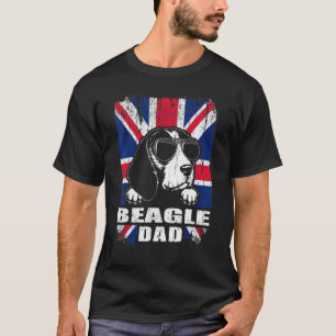 Camiseta Mens Beagle Dad Guay Uk Flag Vintage Retro